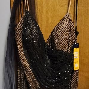 Formal Dress, Nude/Black, Sz 20 NWT